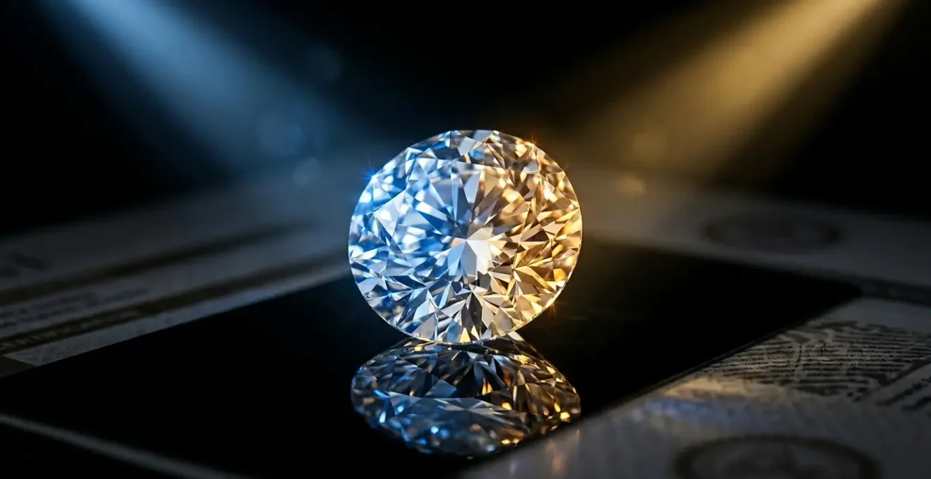 Professional comparison of diamond certificates showing quality evaluation standards