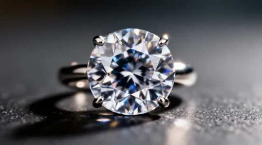 Bride's hand wearing a blue sapphire engagement ring with natural lighting
