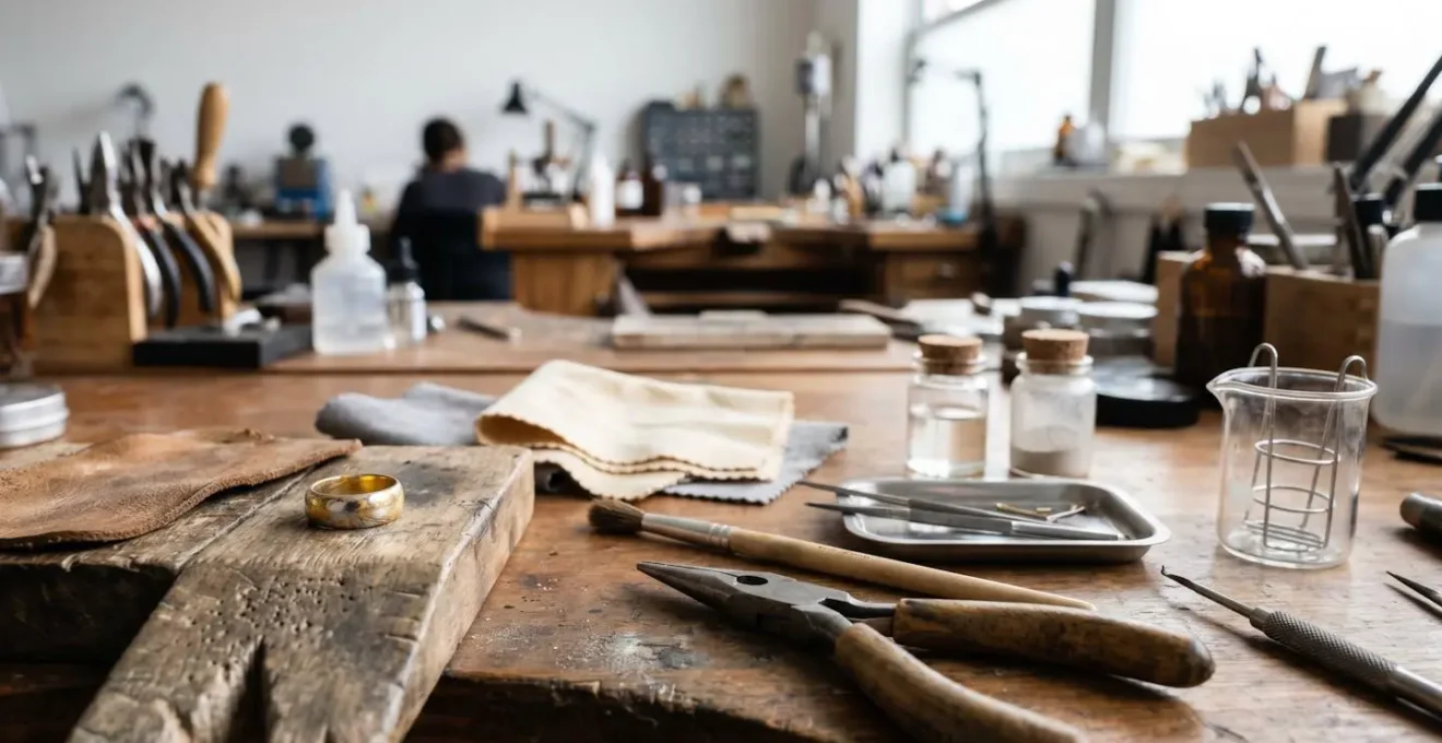 Visual guide showing the decision process for replating versus replacing worn vermeil jewelry