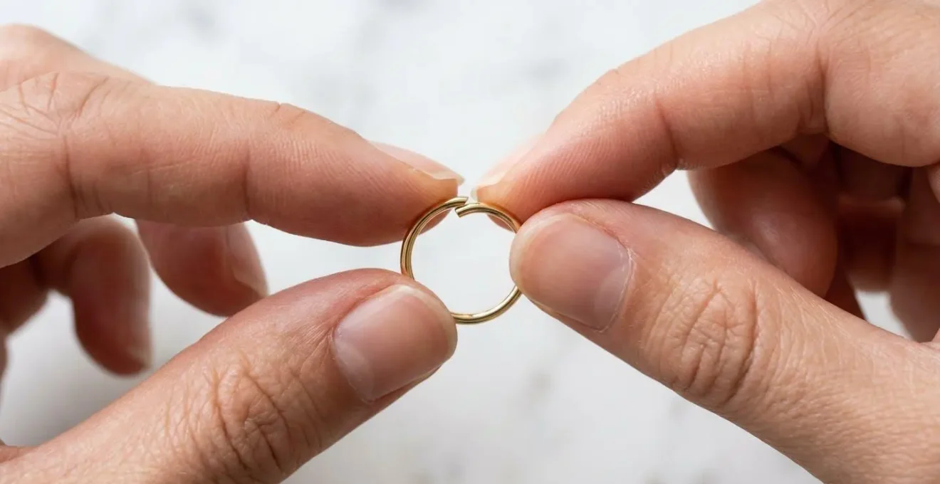 Hands demonstrating proper technique to close seamless hoop earring